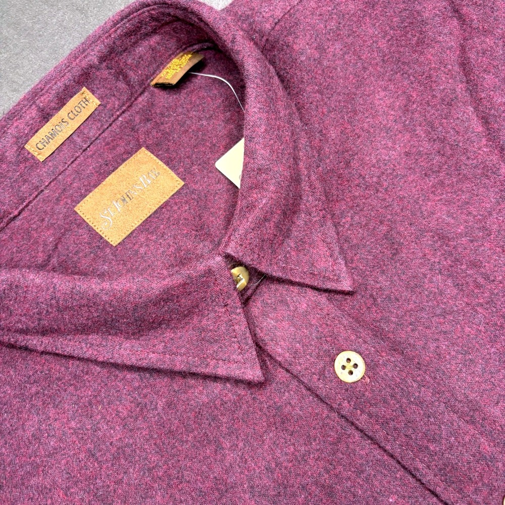 Vtg Y2K St. Johns Bay Cotton Chamois Shirt Mens XXL Purple Brushed Flannel NWT